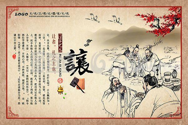 中國(guó)風(fēng)國(guó)學(xué)經(jīng)典學(xué)校文化掛圖